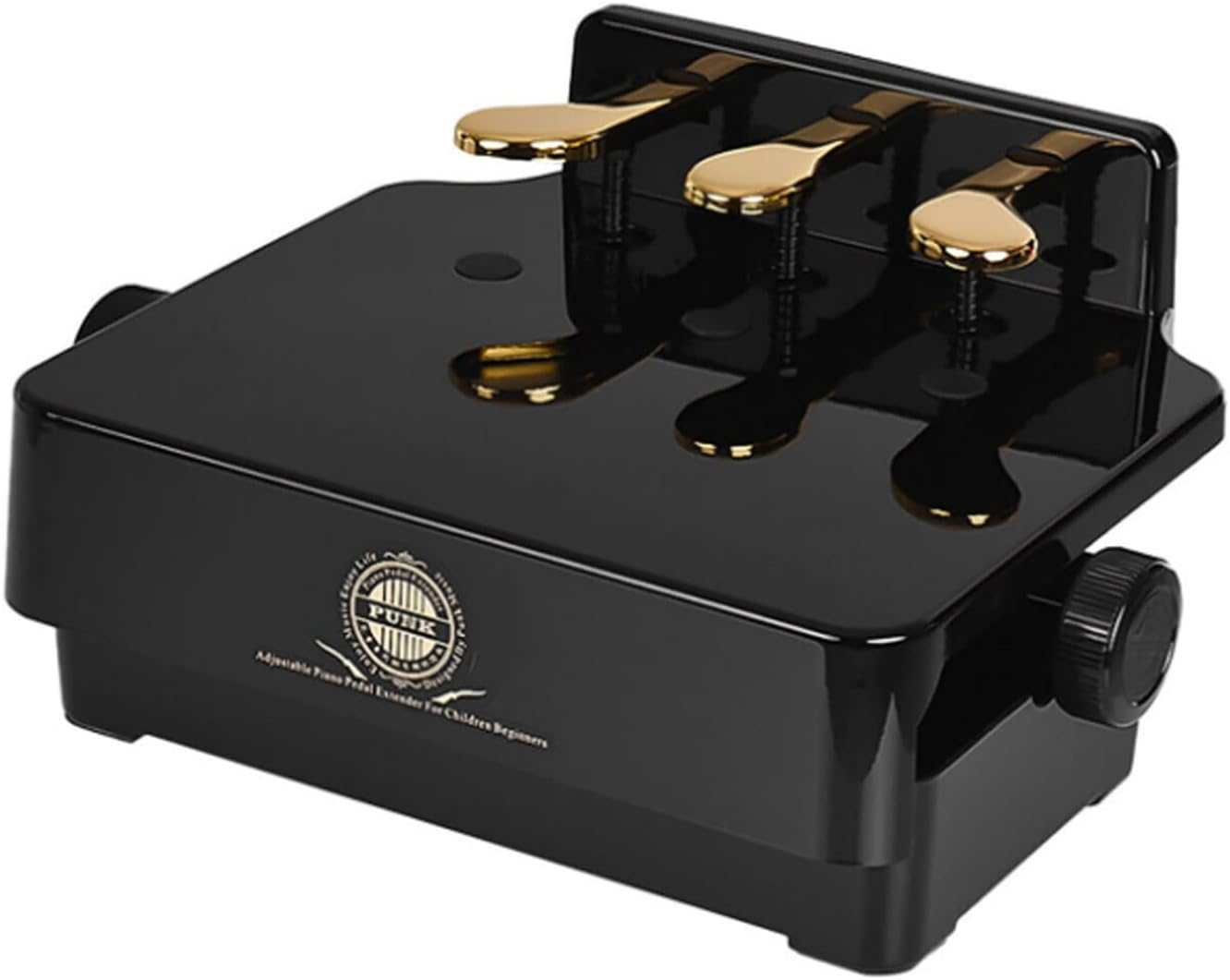 Piano Pedal Extender Box with 3 Pedals, Adjustable Height (Glossy Black) image number 1
