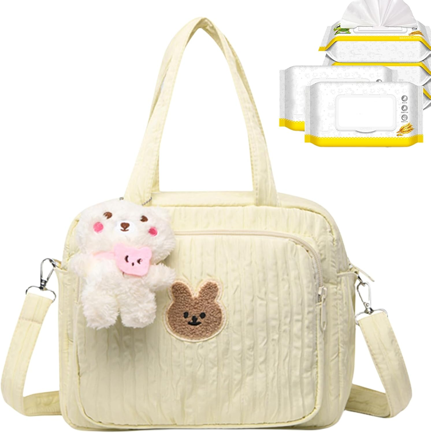 Diaper Bag - Carry Bag with Large Capacity | Windel Organizer for Room and Car For, Durable Travel Wrap Pocket, Portable Holder with Multiple Compart