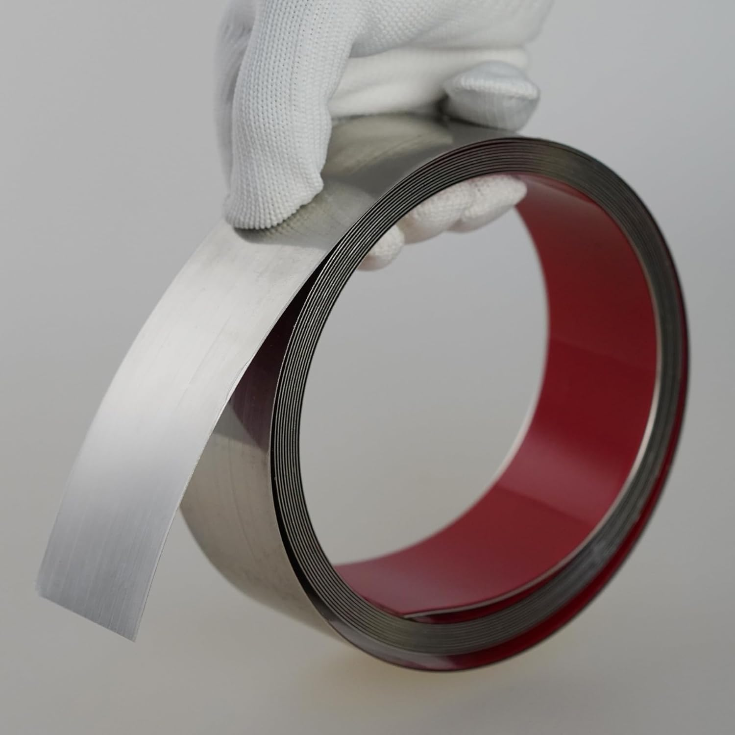 Hungbak Peel and Stick Metal Trim, Flexible Stainless Steel Molding for Wall, Fireplace, Mirror Frame, Craft and Home Decoration (Shiny Gold, 12M X 5Cm)