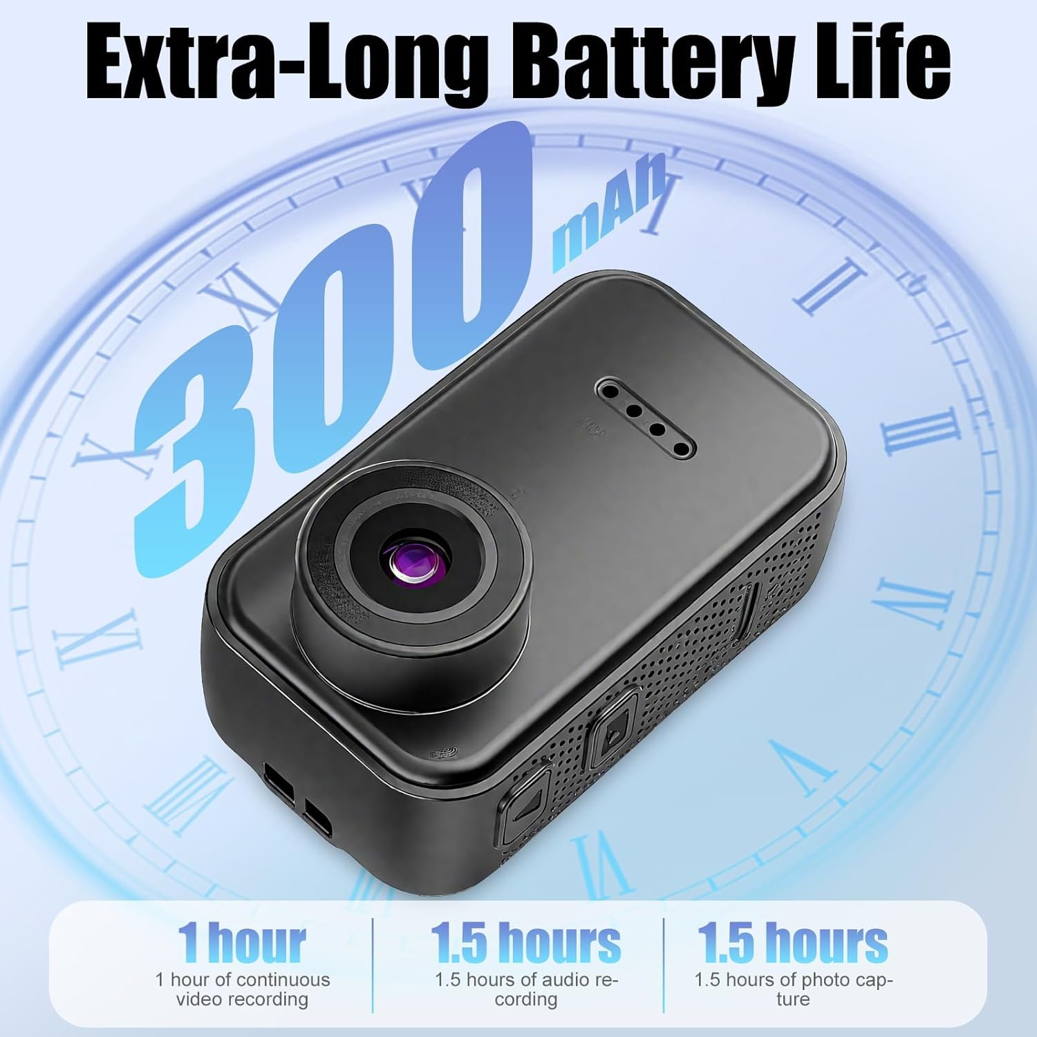 OBEST Mini Sport Camera 1080P with 1.47-Inch Ips,Action Camera HD Lens with a 130-Degree Wide-Angle Lens,Cat Collar Camera for Cyclist, Outdoor Adventurer,Animal