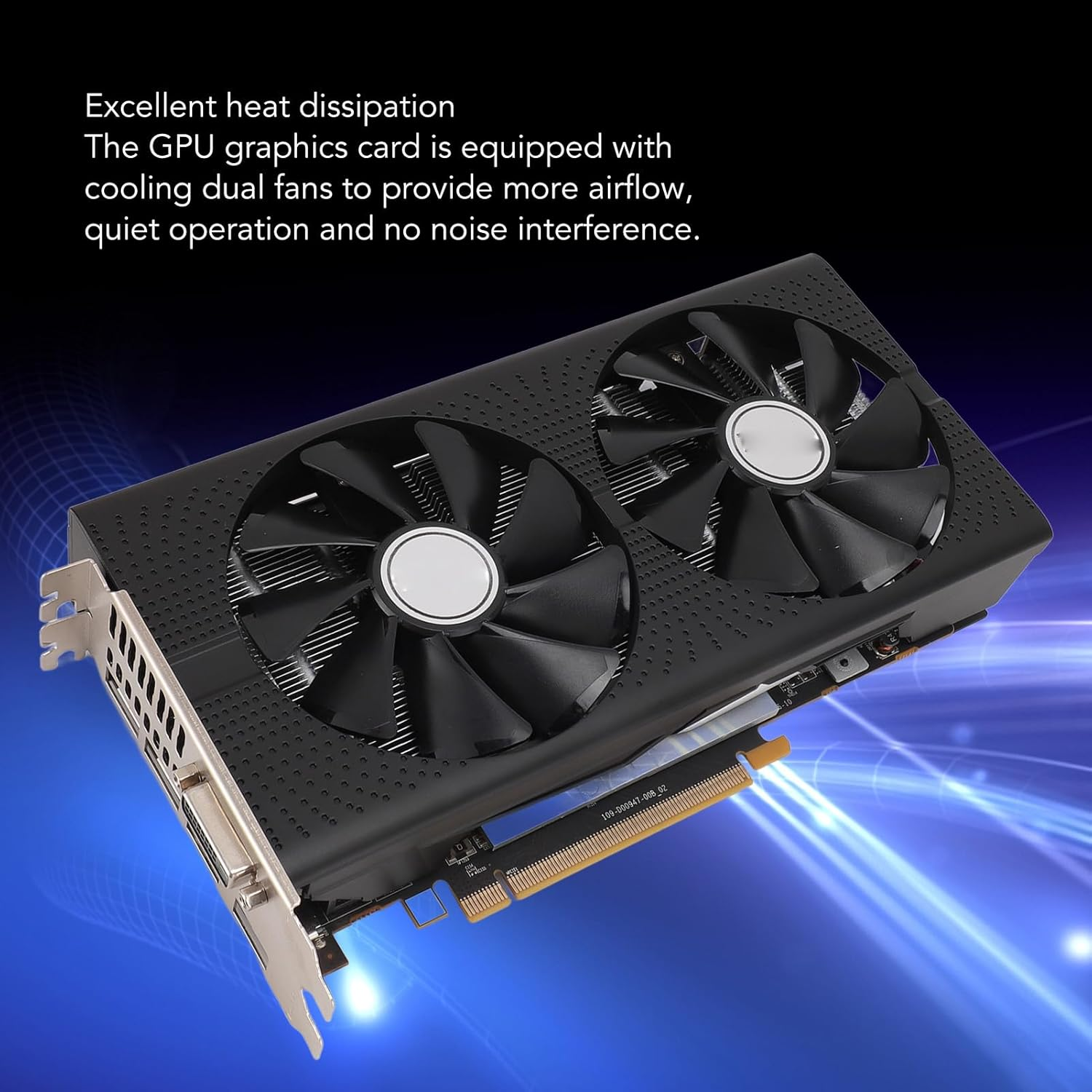 RX580 8GB GDDR5 256Bit GPU, Dual Fan Gaming Graphics Card with PCI Express 3.0, High Resolution Support, DVI HDMI DP Desktop for PC image number 3