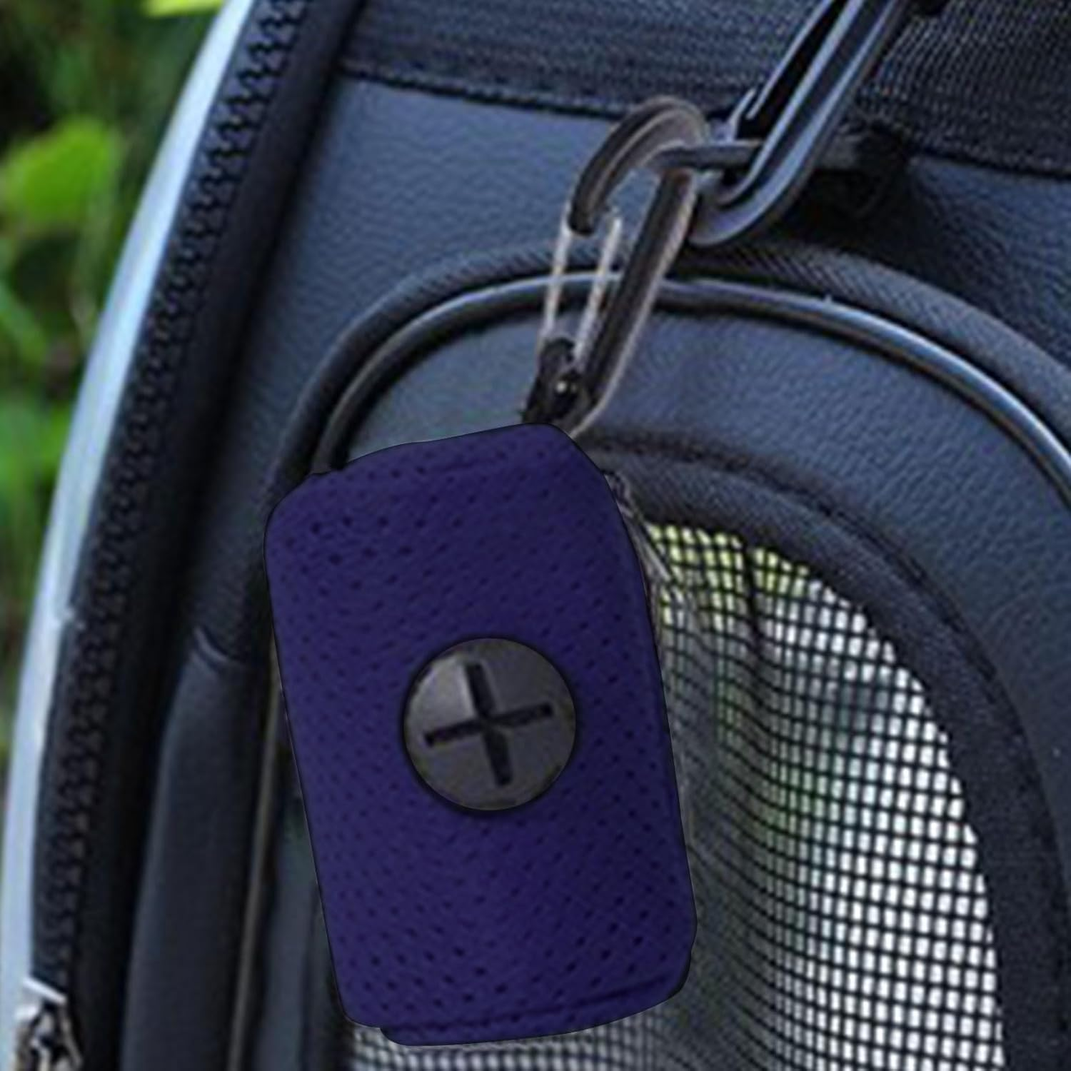 Xolixorium Dog Poop Bags Dispenser, Large Capacity with Mesh Fabric Attachment, Hangable Pet Supplies, Dog Waste Bag Holder with Zipper, Portable Dog Bag Dispenser image number 3