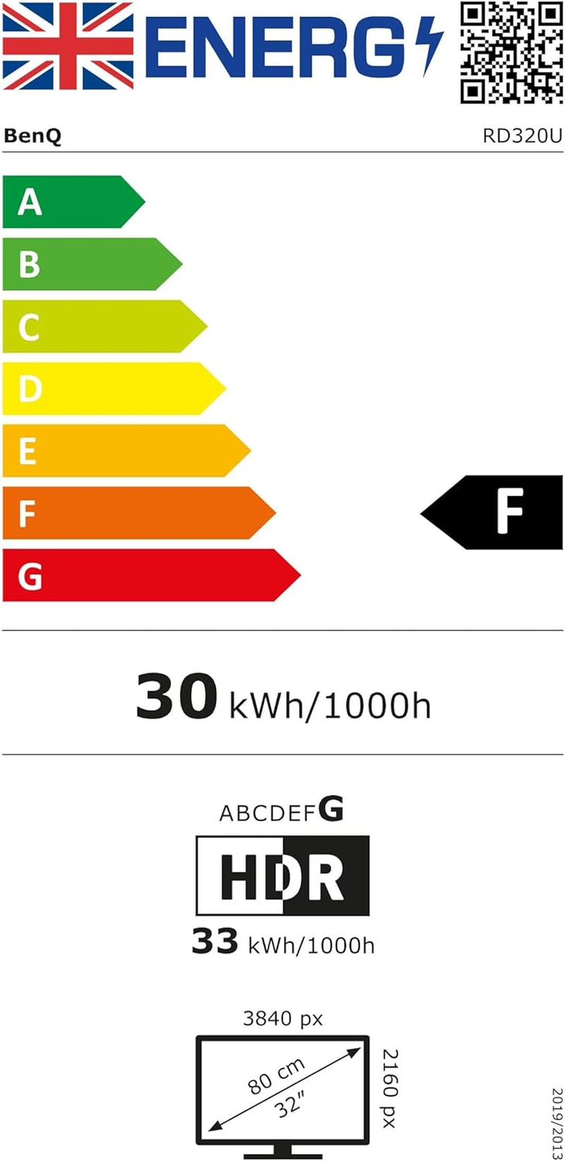 Benq RD320U 32&rdquo; 4K 3840X2160 Programming Monitor with 2000:1 Contrast Ratio, Nano Matte Panel, Backlight, 90W USB-C, Coding Modes, Night Hours Protection, Ergonomic Design, and Eye-Care Technology image number 4
