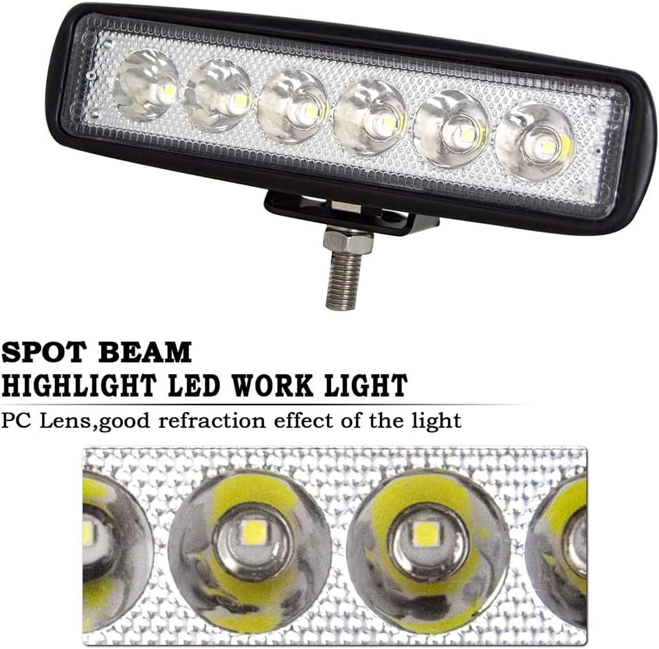 LED Light Bar, 4PCS Super Bright Led Waterproof Spotlights, LED Work Light Pods Single Row off Road, Boat Spot Marine Deck Light, Fog Light for SUV ATV Car Truck Golf Cart 9V 32V IP67 image number 3