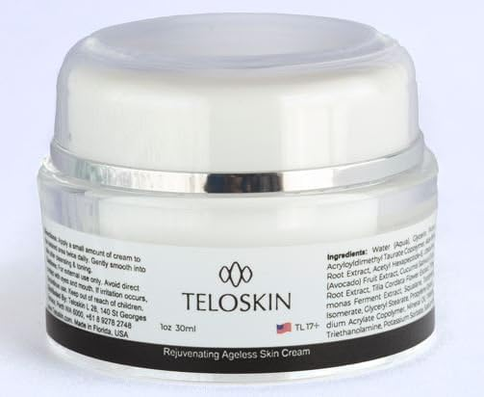 Teloskin TL17+ Regenerative Anti-Aging Skin Cream, with Peptides, Turmeric, Coq10, Vitamin C, Ginseng, Ergothioneine - Prevents Number 1 Driver of Skin Aging - Watch Video! image number 1