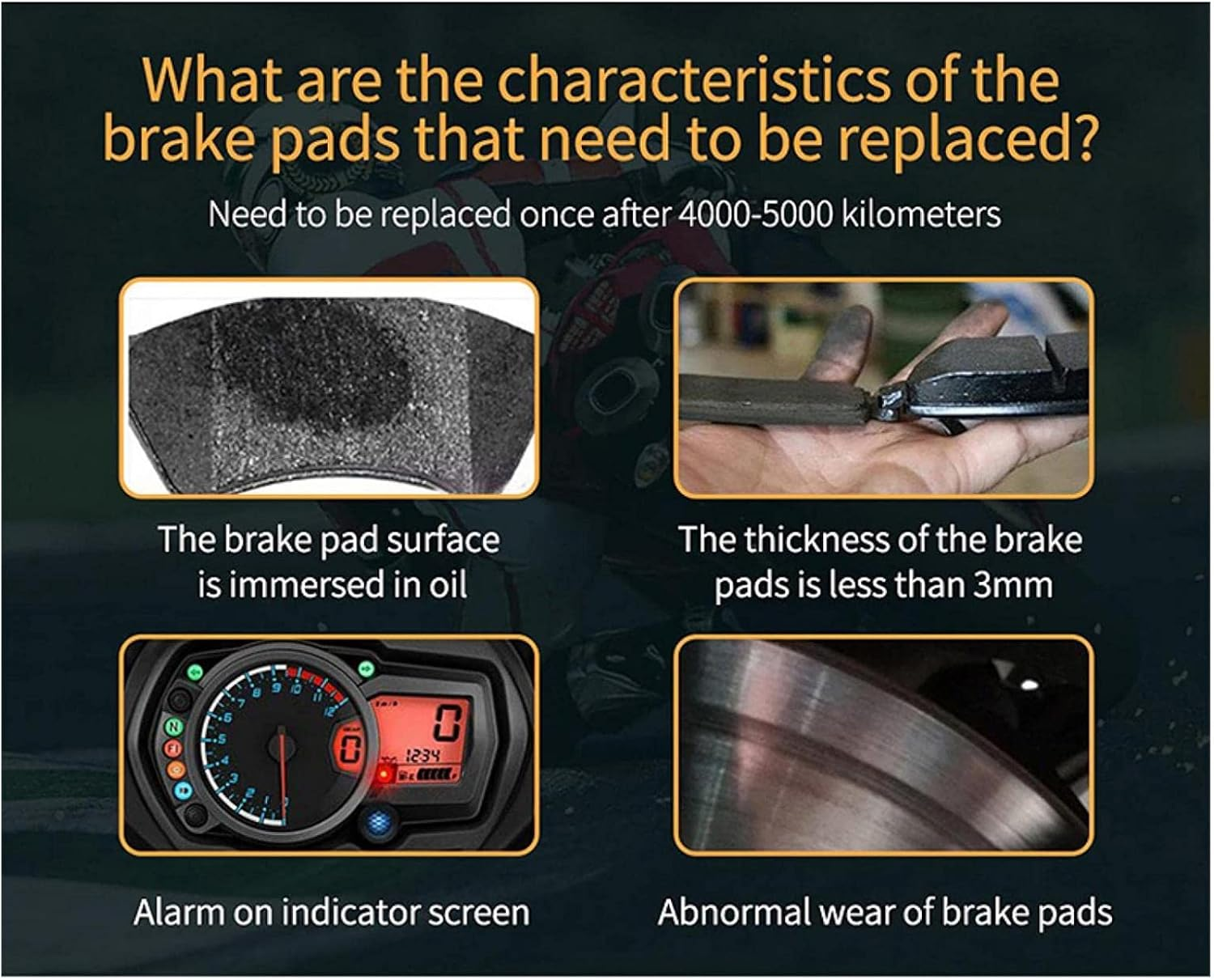 Motorcycle Brake Pad for Kawasaki Vn1600 Vulcan Mean Streak 2005 2006 2007 2008,Motorcycle Front Rear Brake Pads image number 3