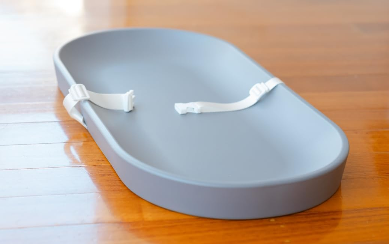 Baby Groove Aus - Premium Portable Changing Pad - Waterproof, Grey, Soft and Breathable, Non-Slip, Easy-To-Clean, Firm Padding, Diaper Changing Station, Newborns to Toddlers image number 4