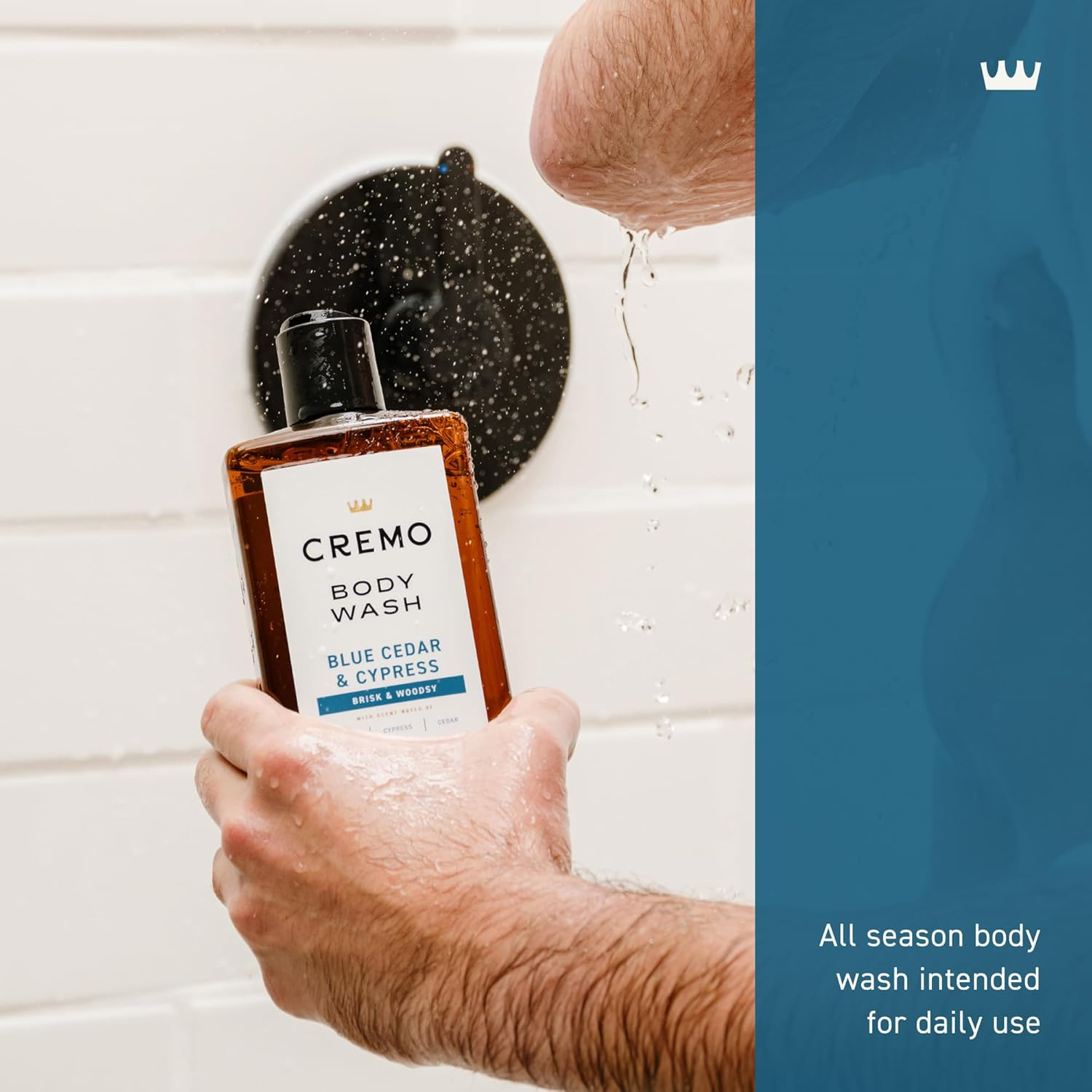 Cremo Body Wash Men, a Woodsy Scent with Notes of Lemon Peel, Cypress and Cedar, 16 Fl Oz image number 3