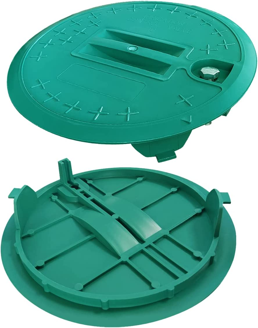 2 Pcs Sprinkler Valve Box Cover Valve Box Cover Lid Replacement for Circular Sprinkler System Irrigation Control Valve Inner Diameter 5.5-Inch