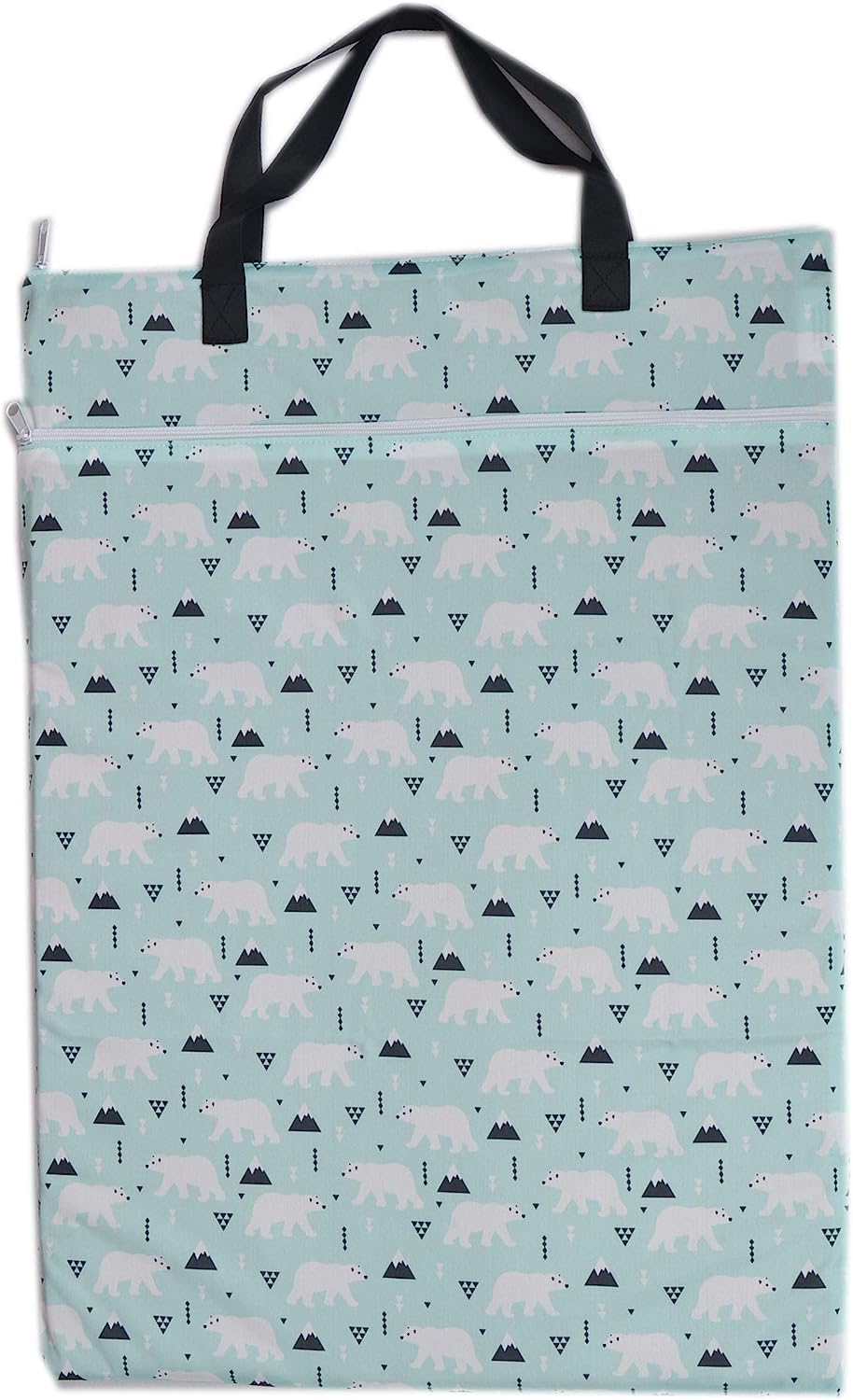 Large Hanging Wet/Dry Cloth Diaper Pail Bag for Reusable Diapers or Laundry, Sea - Flower image number 4