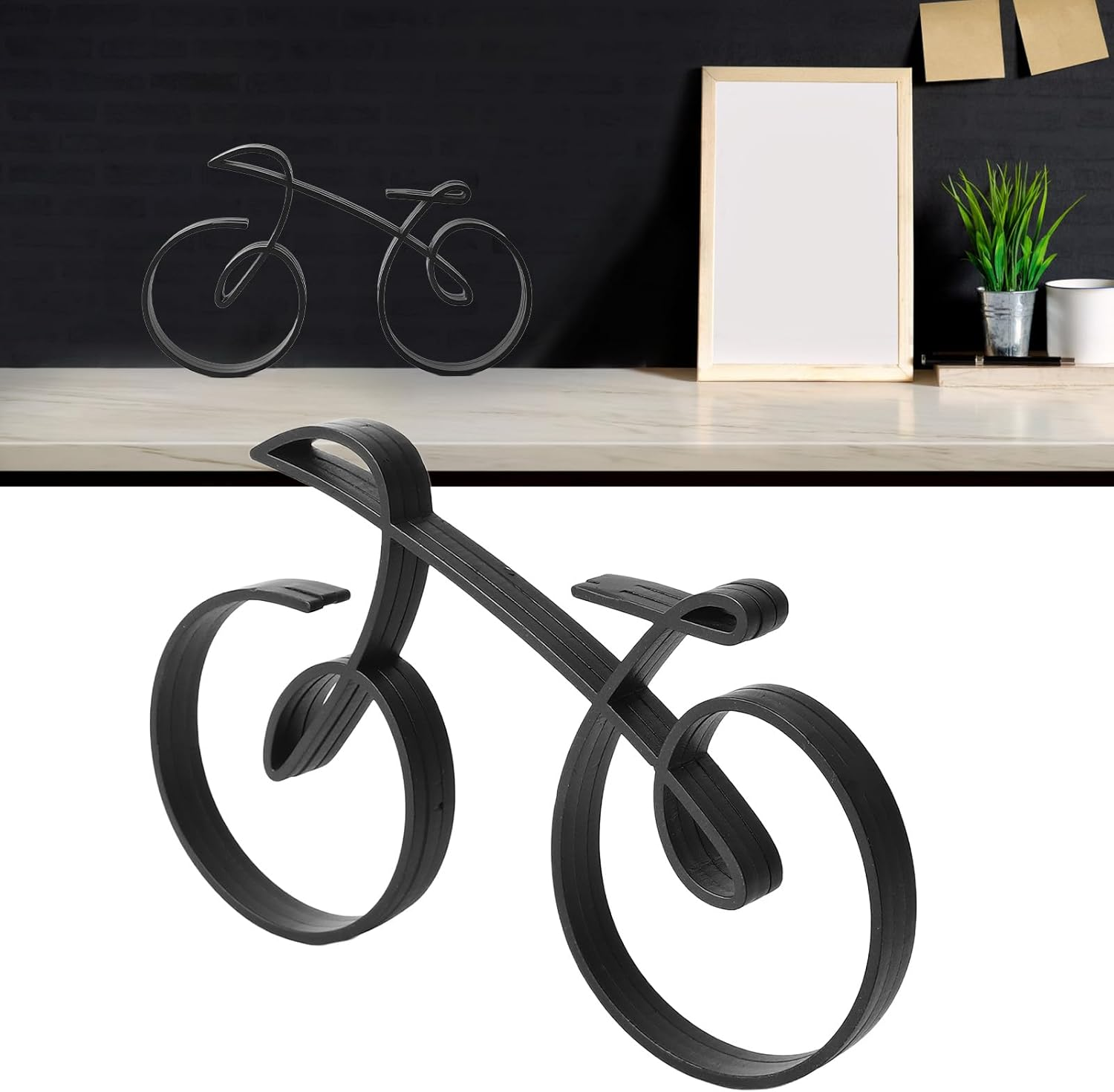 Minimalist Sculpture Modern Iron Wire Framed Art Sculpture Ornament for Cycling Enthusiasts Decoration image number 6