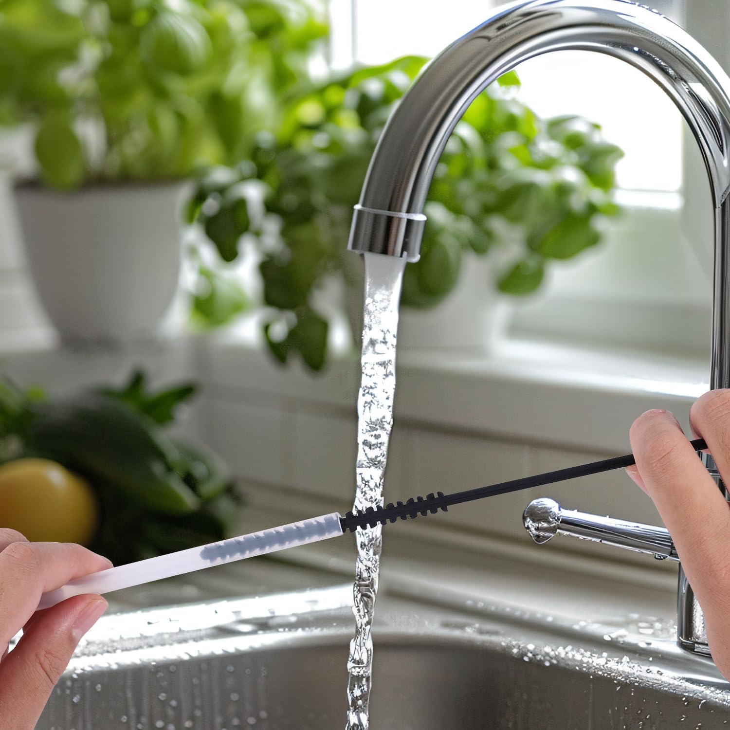 Silicone Bottle Brush with Straw Cleaning Brush, Extra Long Water Bottles Washer Brush Reusable Straw Cleaner Bpa-Free Cup Cleaning Brush for Stanley Baby Bottle Glass Mug image number 5