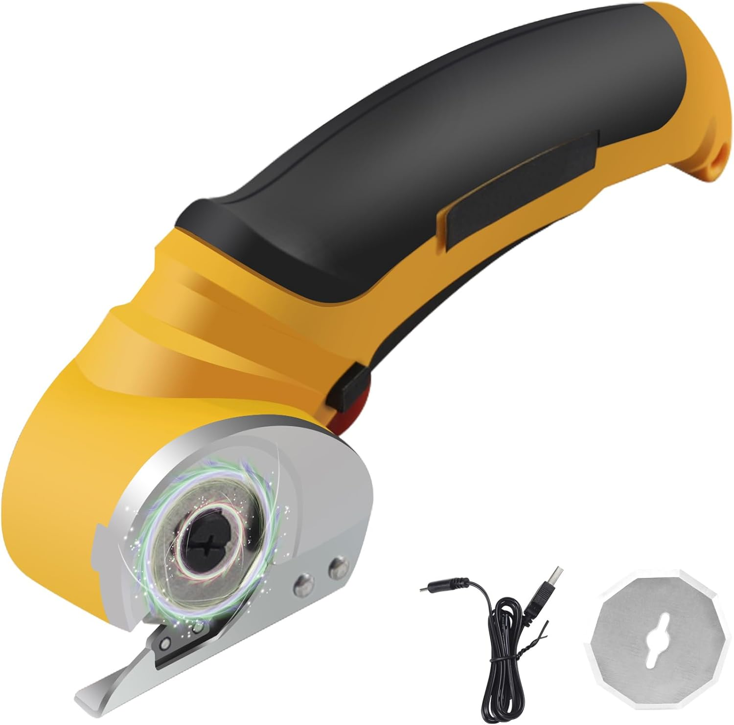 Cordless Electric Scissors, Cardboard Cutter, 4V Electric Cardboard Cutter, Cordless Fabric Scissors, Electric Box Cutter with Blade, Electric Scissors for Cardboard, Box, Leather