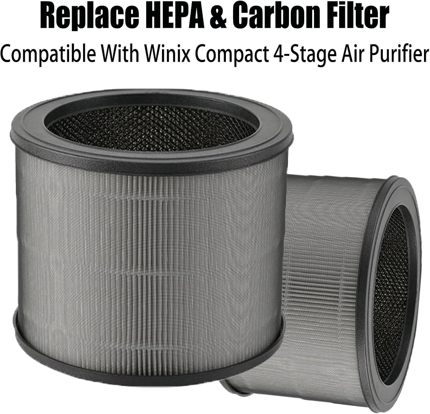 Compact 4-Stage Filter Replacement for Winix Compact 4-Stage Tower Air Purifier, 3-In-1 HEPA & Activated Carbon & Pre-Filter, Parts # AUS-0850AAPU (2 Pack) image number 1