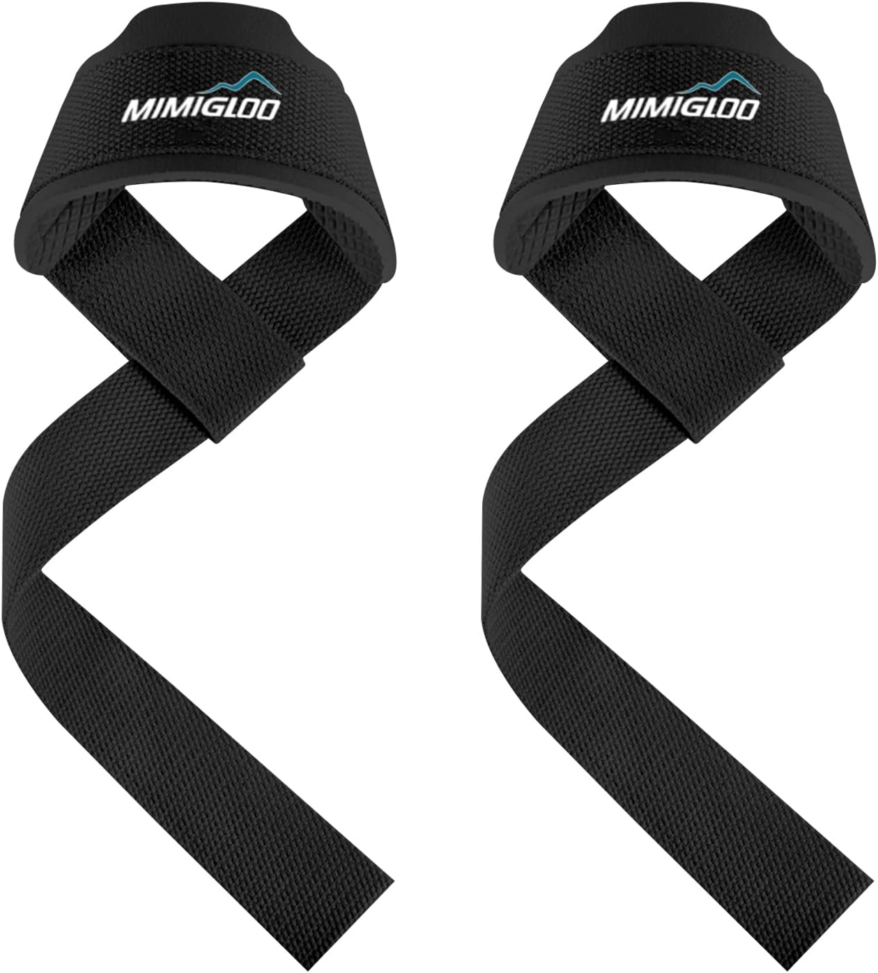 MIMIGLOO Weightlifting Straps, Bodybuilding, Powerlifting, Strength Training, Deadlift Straps with Neoprene Cushioned Wrist Padded, Gym Lifting Straps image number 1