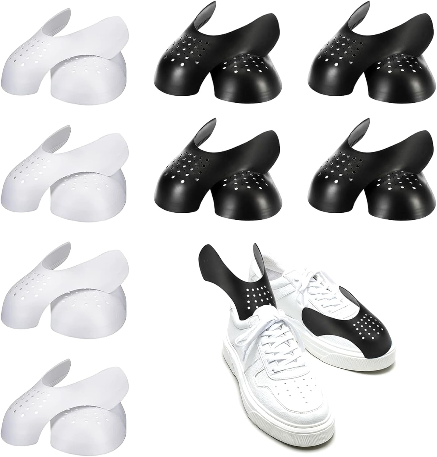 8 Pairs Anti-Wrinkle Shoe Crease Protectors for Air Force Shoes, Sneakers and Casual Shoes, Toe Box Crease Protectors Prevent Sports Shoes Crease Guard for Men'S 9-12/ Women'S 4-8 image number 6