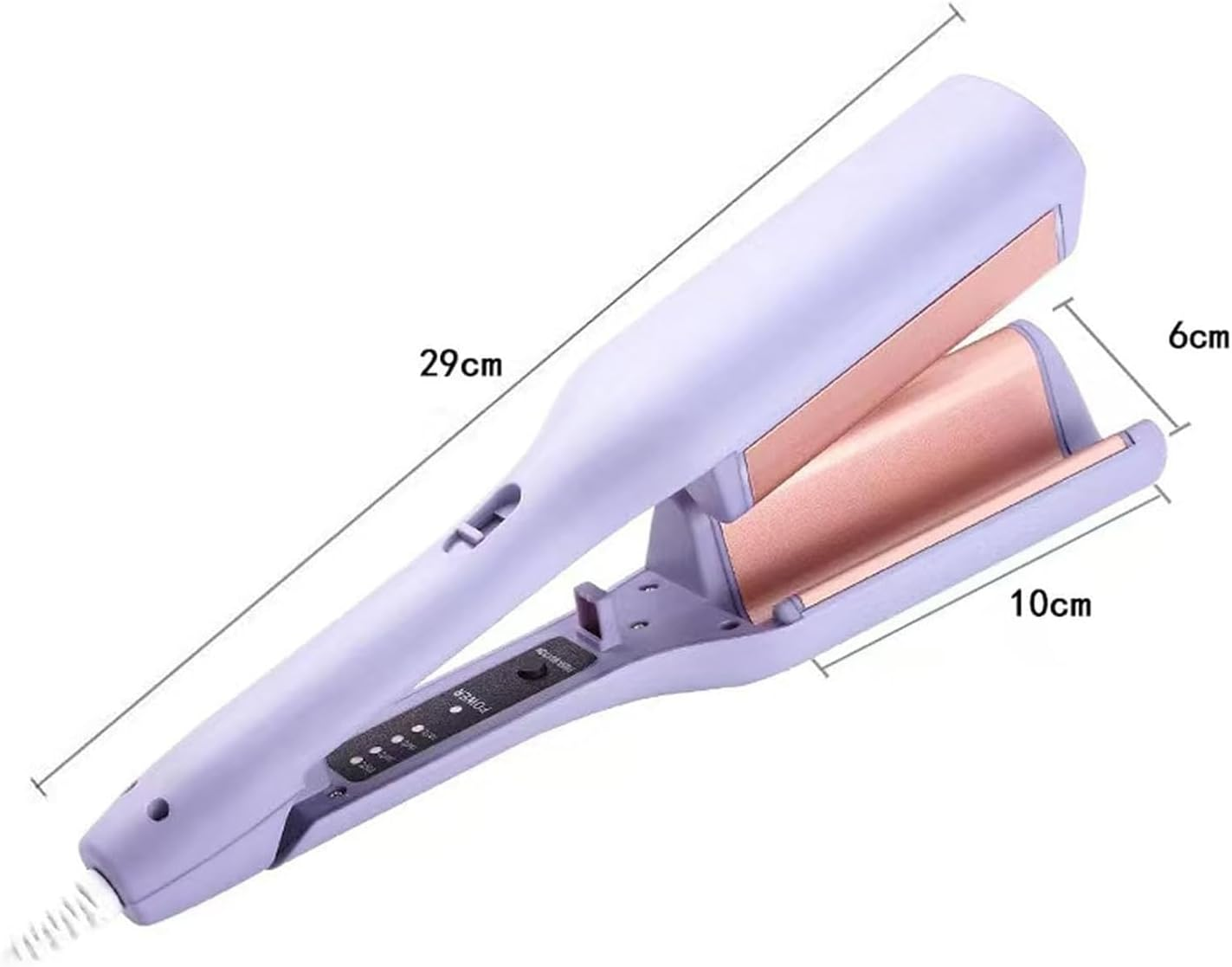 Hair Styling Tool with Negative Ionic Technology French Curls Iron Anti-Scald Waver Hair Crimper 3D Curling Iron for Quickly Creating for Travel & Home (Pink) image number 3