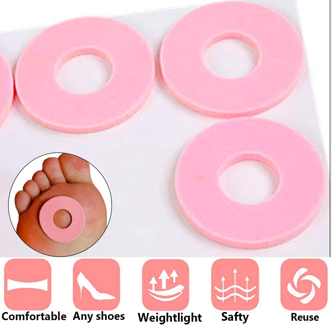 Corn Cushion Pads 66 Counts Variety Pack Foam Corn Protectos Pads for Foot, Toe Callus and Feet Sore image number 3