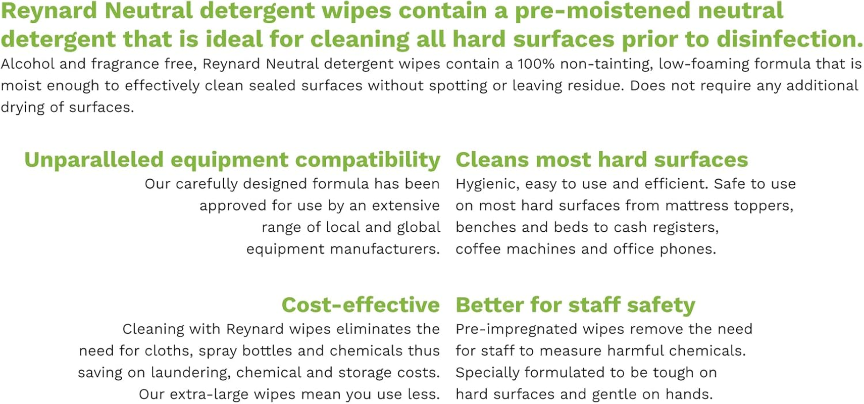 Reynard Health Supplies Neutral Detergent Wipes &ndash; White - Multipurpose Uses &ndash; Clean Electronics &ndash; Sensitive Equipment &ndash; 280 Count image number 3