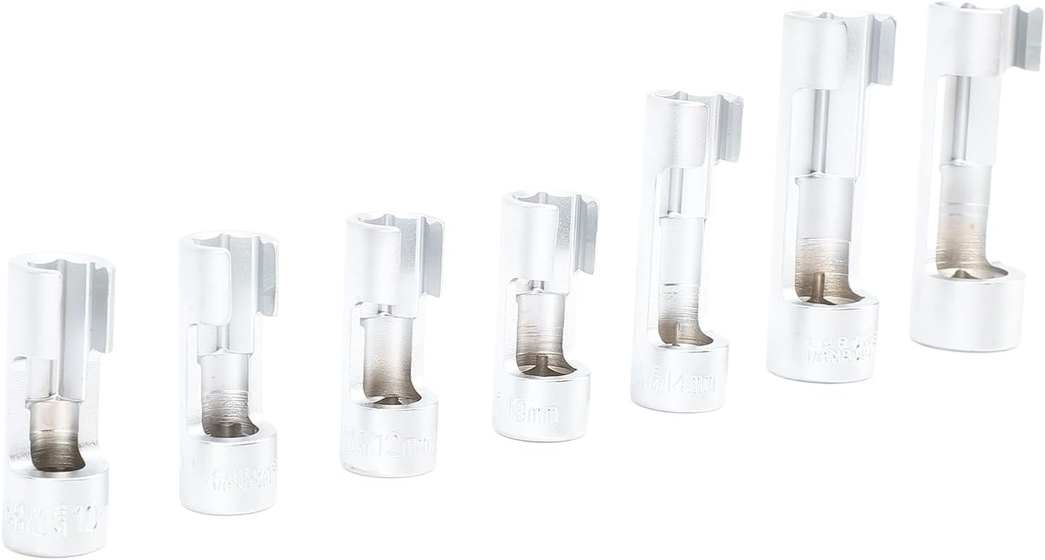 7 Pcs Oxygen Sensor Socket Set, Alloy Oil Injector O2 Oxygen Sensor Removal Socket Tool, Oxygen Sensor Wrench Remover Kit Car Accessories for Vehicle