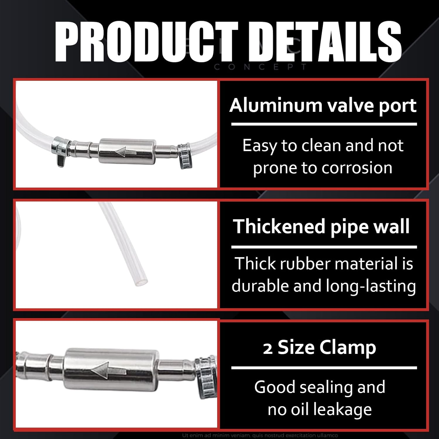 2 Pcs Universal Motorcycle & Car Brake Bleeding Kit, Professional Brake and Clutch Bleeder Tool Set with One-Way Valve for DIY Repair image number 5