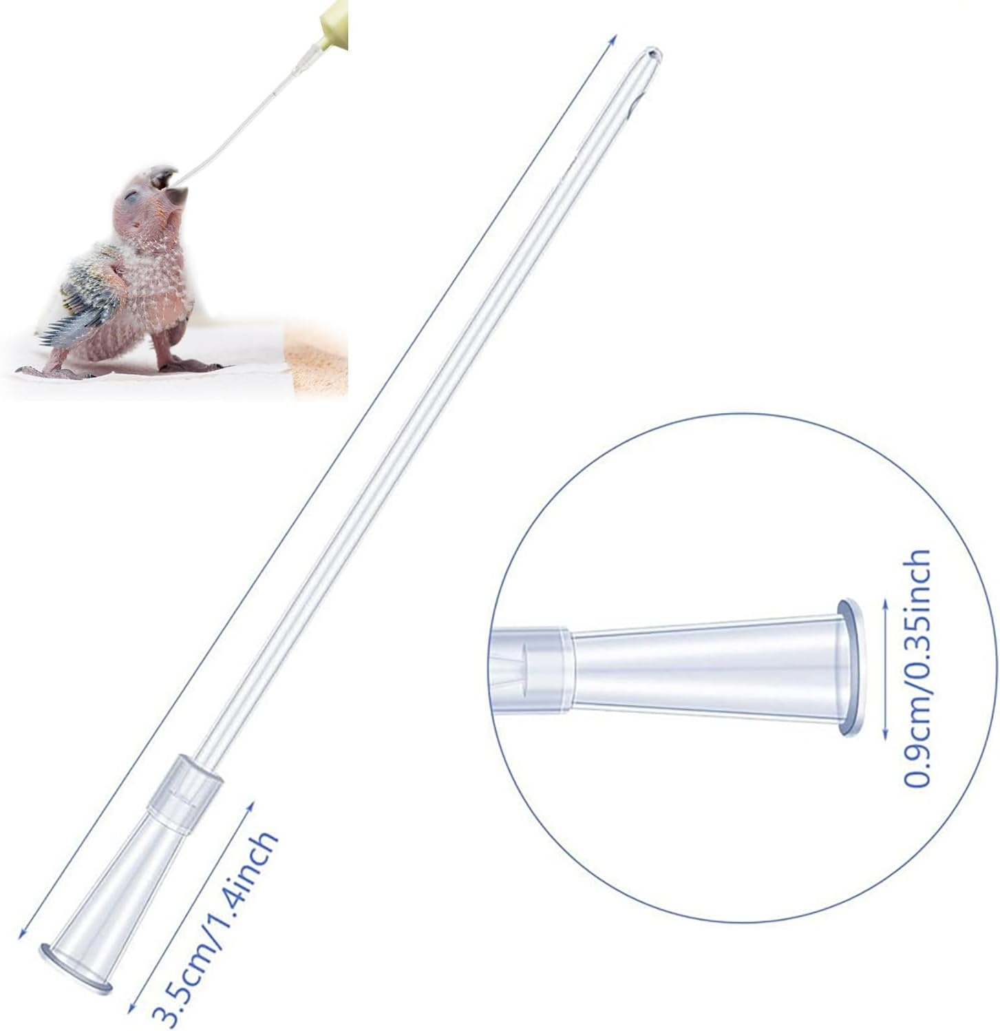 Baby Feeding Set,10Ml Baby Bird Feeding Syringe Set with 10 Tubes,Hand Feeding Tool for Parrots,Pigeons,Sparrows,And Small Animals,Safe Plastic Milk Feeder for Young Birds,Easy to Clean & Reusable image number 1