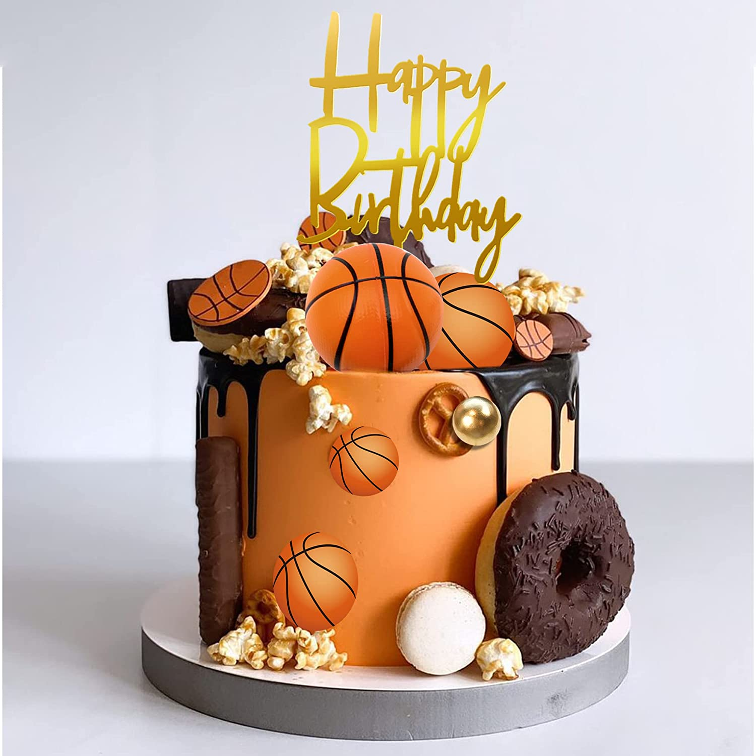 20 PCS Basketball Cake Toppers - Star Themed Cake Decorations for Birthday Parties