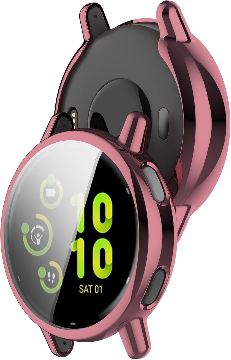 FTRONGRT Case Compatible with Garmin Vivoactive 5, Scratch-Resistant, Galvanized All-Inclusive TPU Watch Protective Case, Compatible with Garmin Vivoactive 5, Pink image number 3