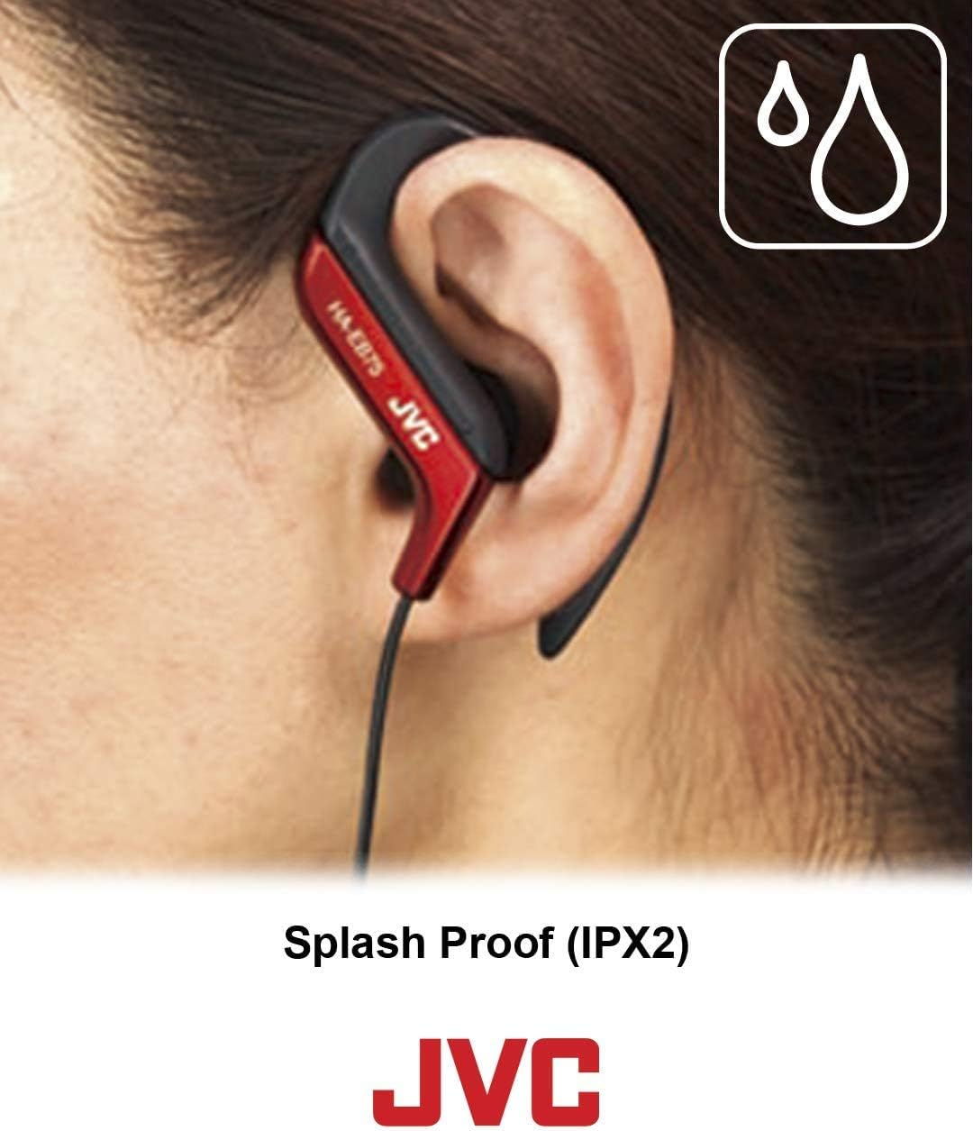 JVC HAEB75R Sports Clip Headphone, Red - Pink image number 5