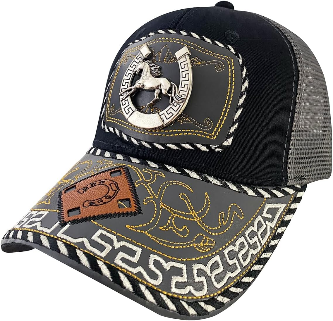 TOPACC Western Trucker Hat for Men Women Vintage Cowboy Country Hats Cute Baseball Cap for Western Outfit