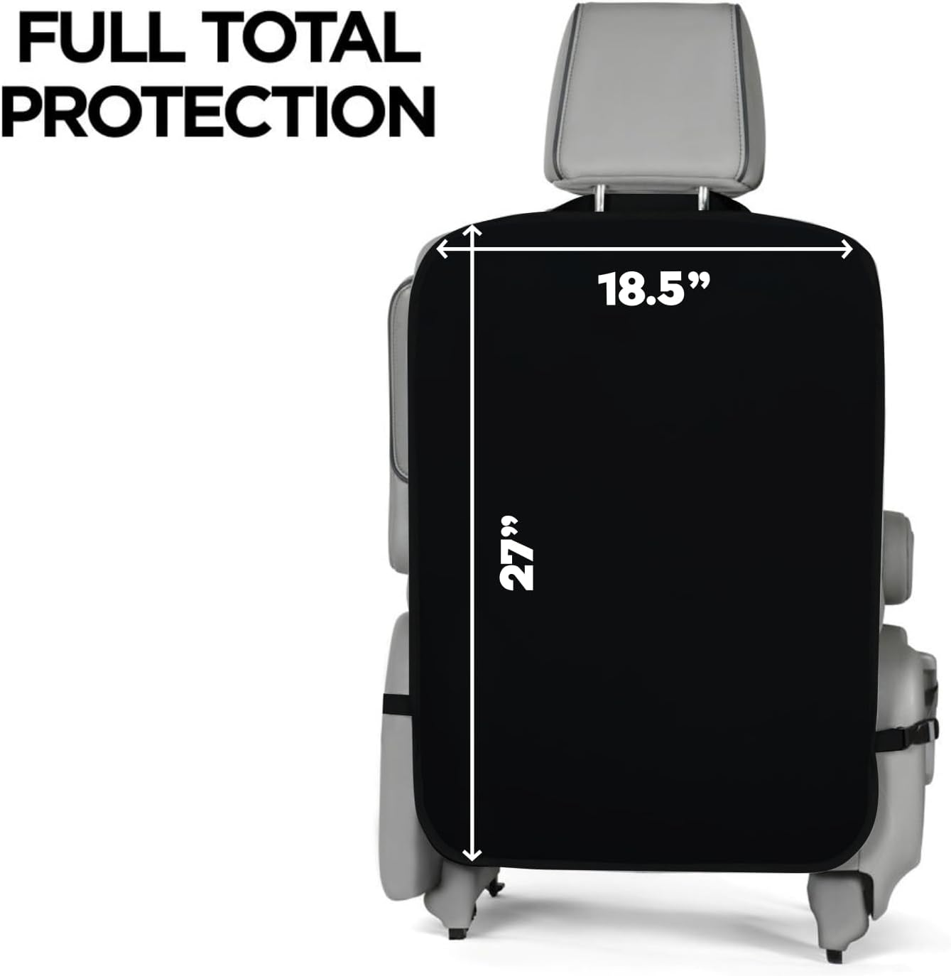 Car Seat Back Protectors by Lebogner - Luxury Kick Mat Seat Covers for the Back of Your Front Seats 2 Pack X-Large Auto Back Seat Protector Covers Perfect Backseat Child Kick Guard Seat Saver image number 5