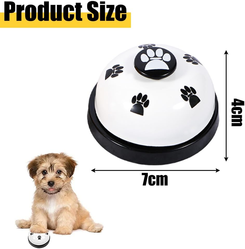 Senken Training Bells for Pets, Cat Bell, Dog Table Bell, Dog Bells for Potty Cat Training, Potty Training, Communication Device with Large Button (White) image number 3