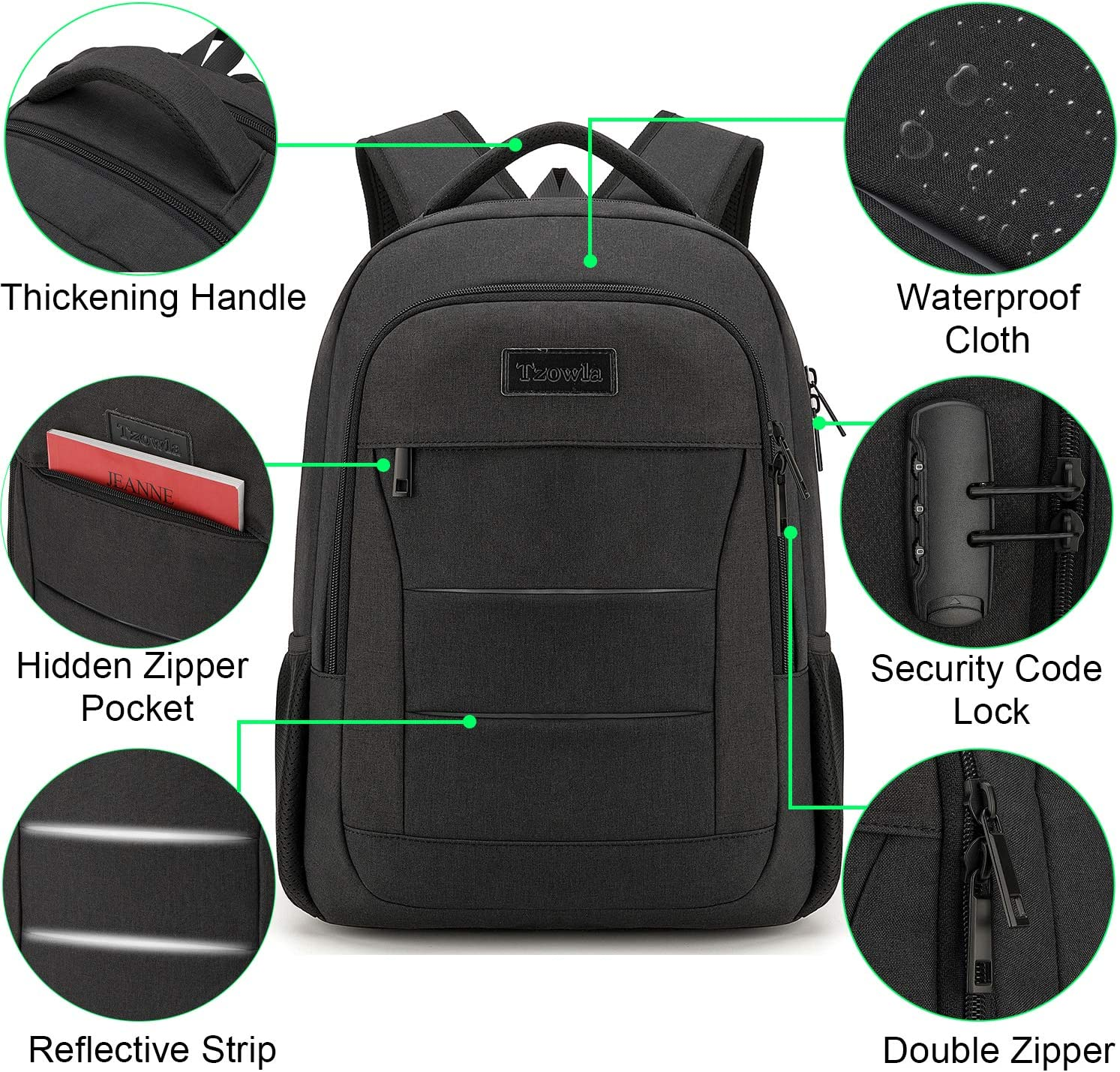 Travel Laptop Backpack Water Resistant Anti-Theft Bag with USB Charging Port and Lock 17.3 Inch Computer Business Backpacks for Women Men College School Student Gift,Bookbag Casual Hiking Daypack