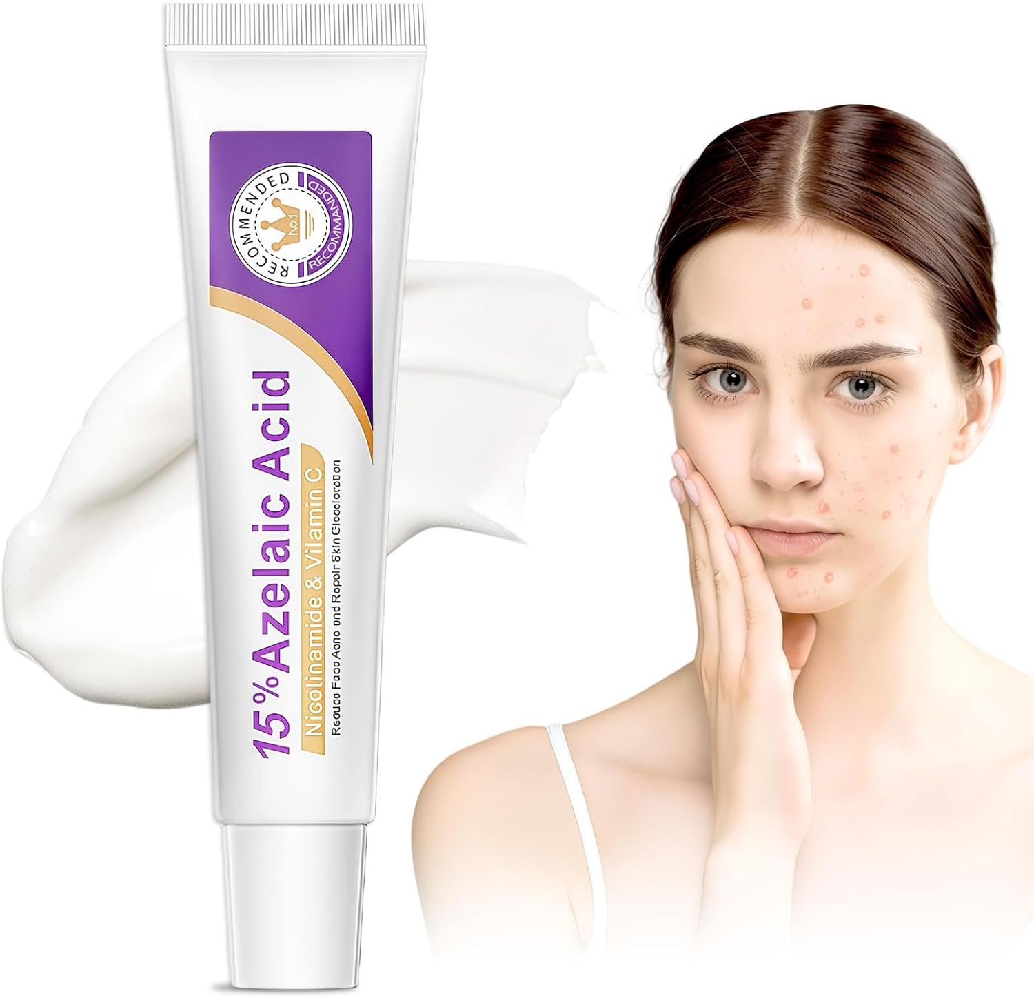 Ai-Uchoice Azelaic Acid 10% Cream for Face Body, 0.7 OZ Azelaic Acid Acne Cream Gel with Salicylic Acid for Skin Balancing Nourishing for Sensitive Skin Care & Daily Routines (Ai-Uchoice, 15% Azelaic Acid Cream) image number 2