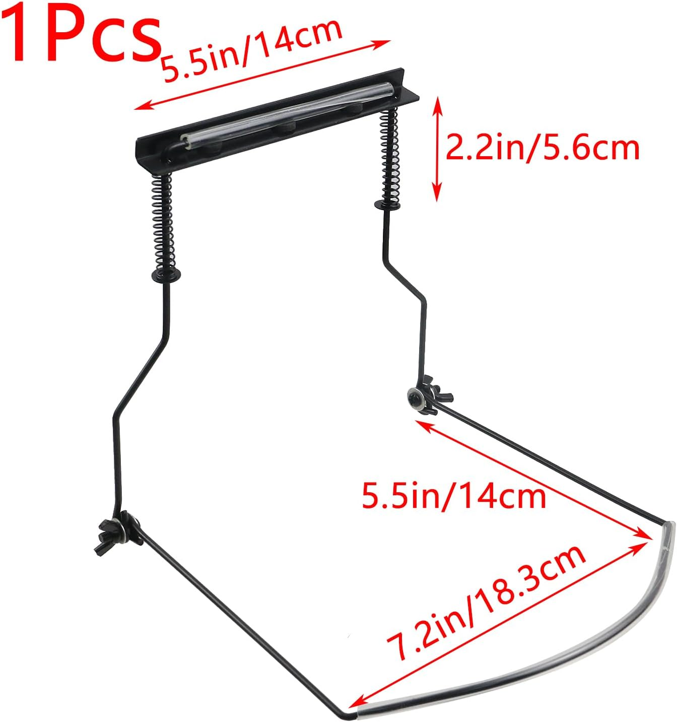 Geesatis Harmonica Holder 10 Hole Harmonica Neck Stand Bracket Metal Adjustable Harmonica Neck Holder Stand, 1 Pcs image number 6