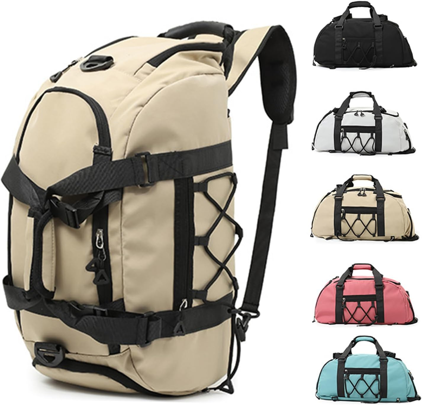 Xcjump Multi-Function Travel Backpack for Women & Men, Large Casual Daypack, Laptop & Hiking Backpack with Wet/Dry Compartment, Carry-On Gym Shoulder Bag, Basketball & Shoe Holder, Yoga Strap