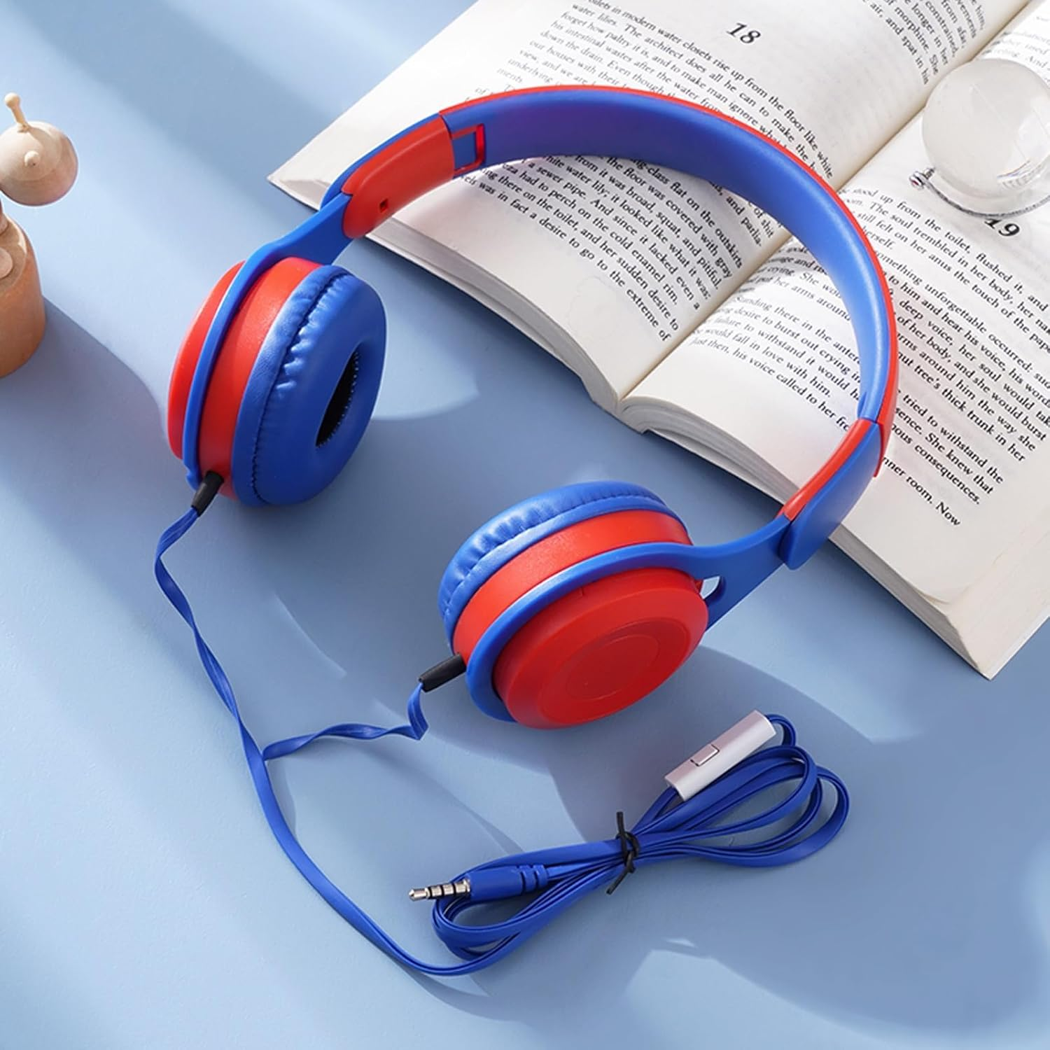 Children'S Headphones with Cable over Ear Children'S Headphones Wired Earphones Headphones for Children over Ear Adjustable Headband Foldable Adjustable Headphones with Volume Limiter for School