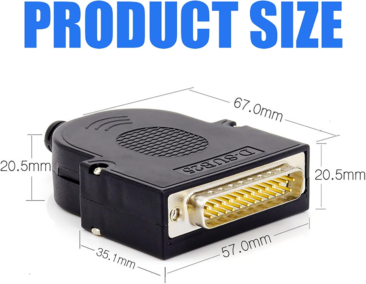 Tunghey DB25 Breakout Board, DB25 Male D-SUB Connector to DB25 Screw Solderless Wiring Terminal Module Breakout PCB Board Kits with Plastic Case (Male) image number 2