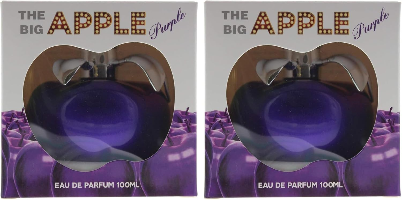 The Big Apple Purple Eau De Parfum Spray for Women, 100 Ml (Pack of 2)