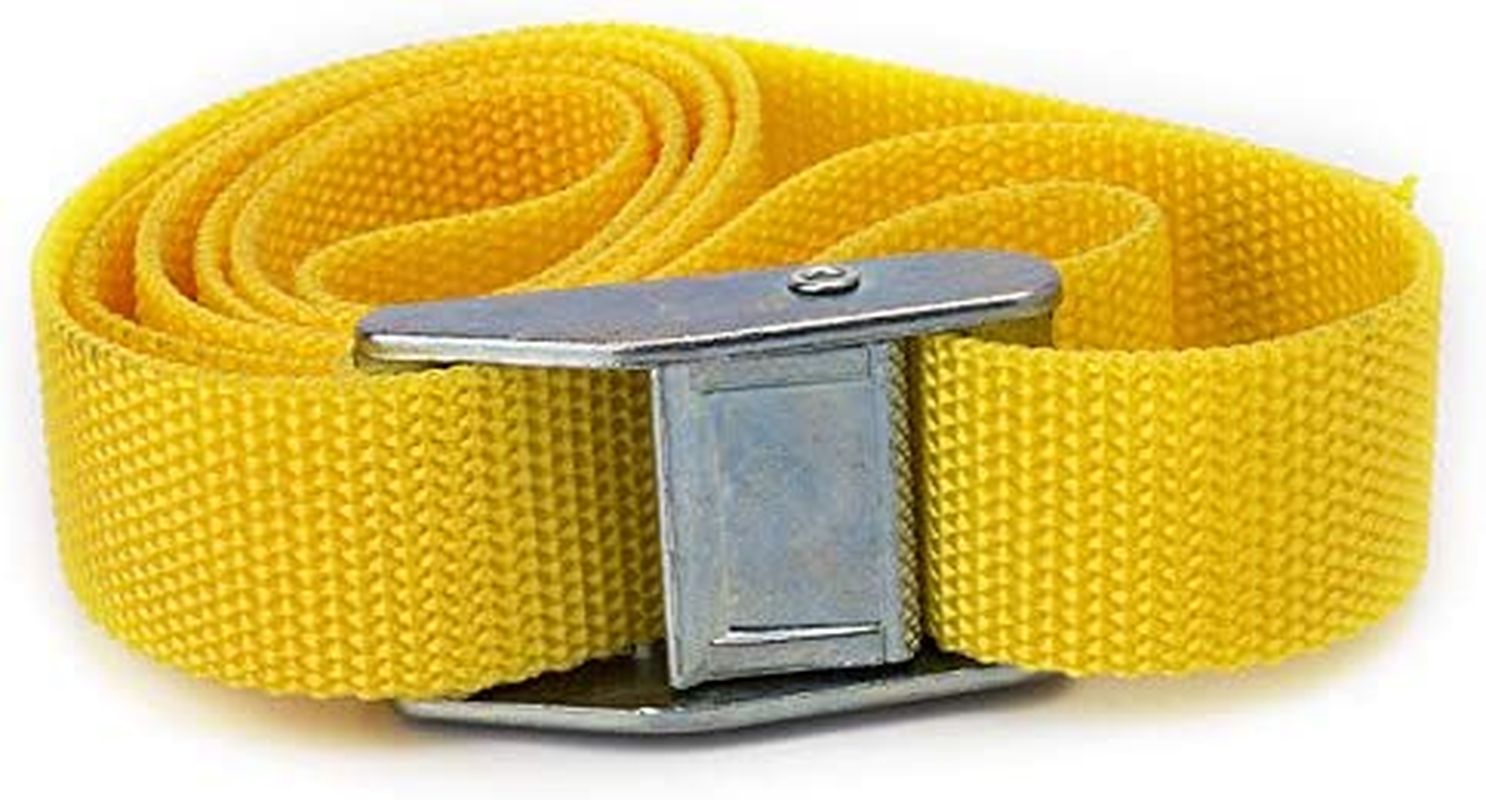 Lashing Straps 2' X 1" Black Tie down Straps up to 600Lbs, 6 Pack (Yellow) image number 6
