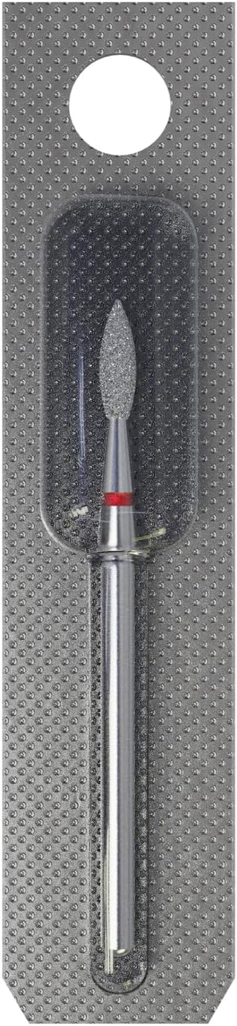 STALEKS PRO Expert Diamond Nail Drill Bit (Pointed Flame, Red, 2.3Mm Head / 8Mm WP) &ndash; Soft Abrasiveness for Delicate Cuticle & Sidewall Processing in Hardware Manicure/Pedicure image number 5