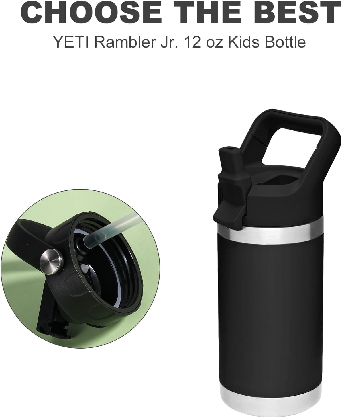 Replacement Straws Compatible with YETI Rambler Jr. 12 Oz Kids Bottle-Yeti Rambler Kids Straws Replacement-Accessories Set Include 6 BPA-FREE Straws and 2 Straw Cleaning Brush image number 4