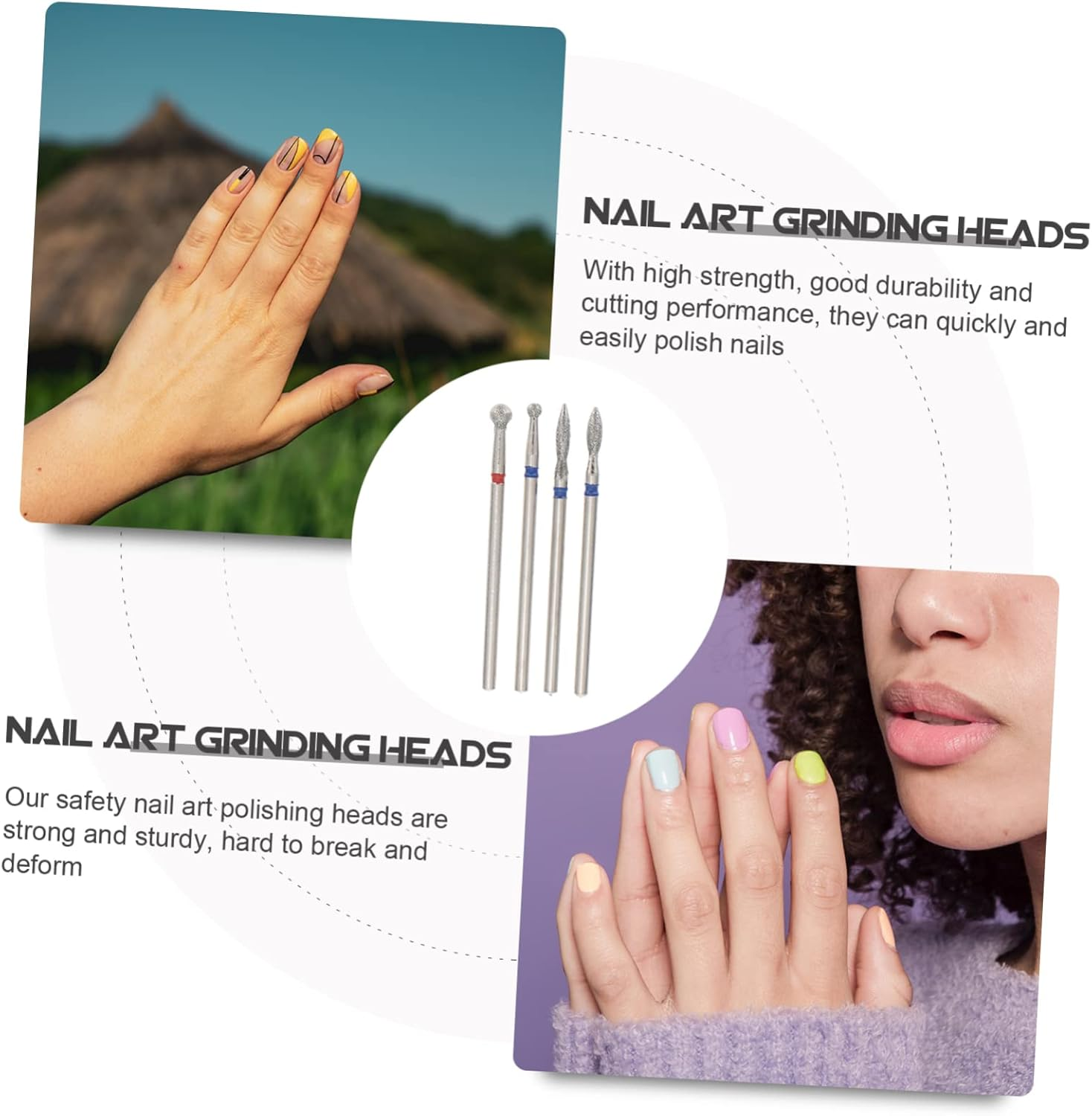 Baluue 12Pcs Nail Drill Bits Set for Nails Professional Cuticle Drill Bits Tapered Design for Russian Manicure image number 4