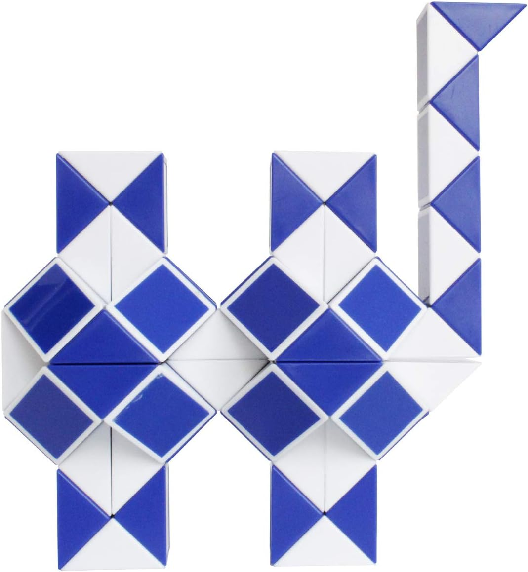 Mipartebo Magic Snake Cube Twist Puzzle 72 Wedges Sensory Fidget Stocking Stuffers Large Size Kids Party Favors Orange