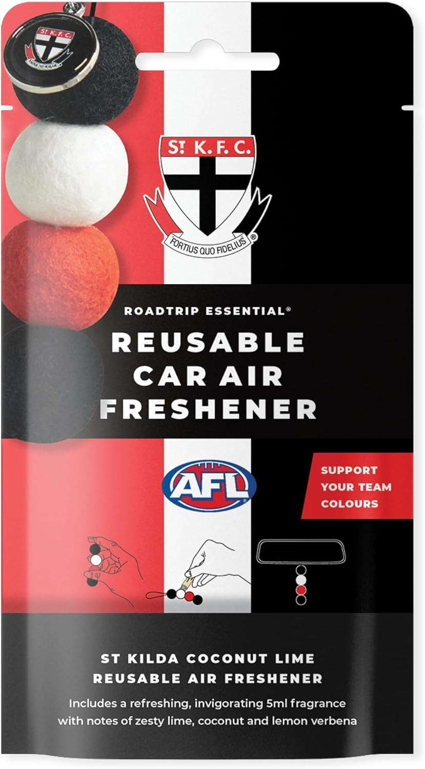 Roadtrip Essential St Kilda Saints Reusable Car Air Freshener Set image number 1