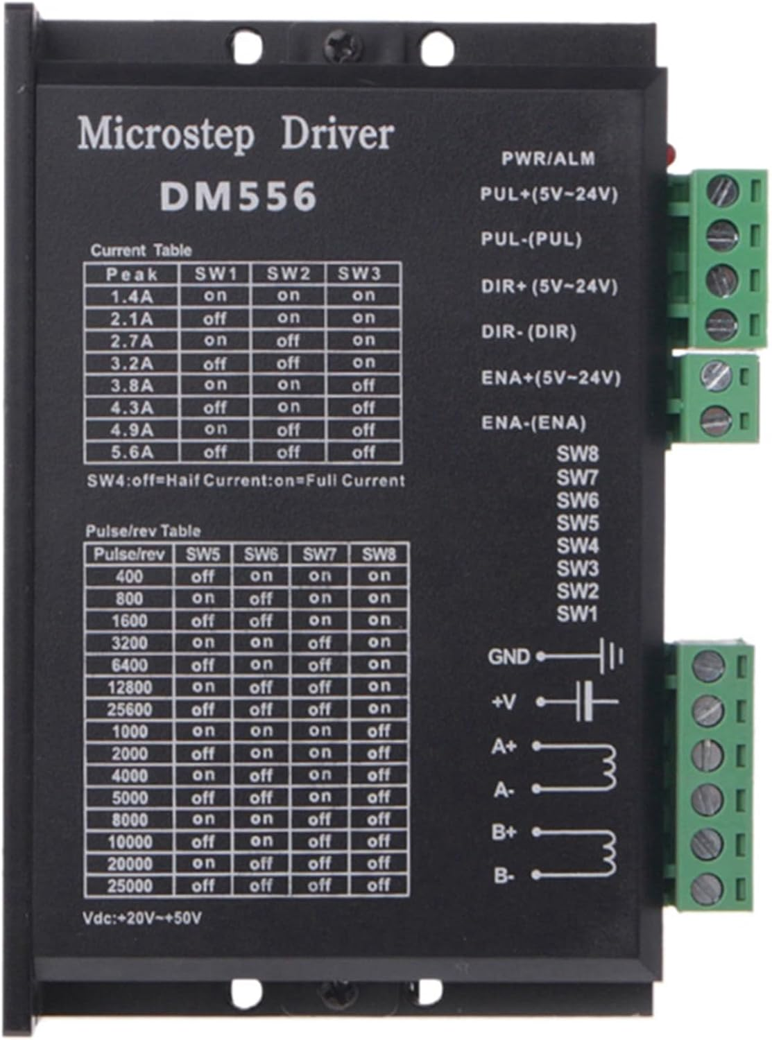 2X Digital Stepper Driver, Dm556 Motor Driver Is Suitable for Nema 23, Nema 24 and Nema34 Stepper Motors image number 5