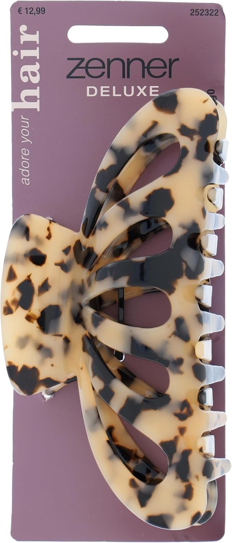 Zenner Deluxe Marble Hair Clip - 14Cm Extra Large Claw Clip for Thick or Long Hair - Curved Shape for Secure, Comfortable Hold - Elegant Marble Design - 1 Piece image number 6