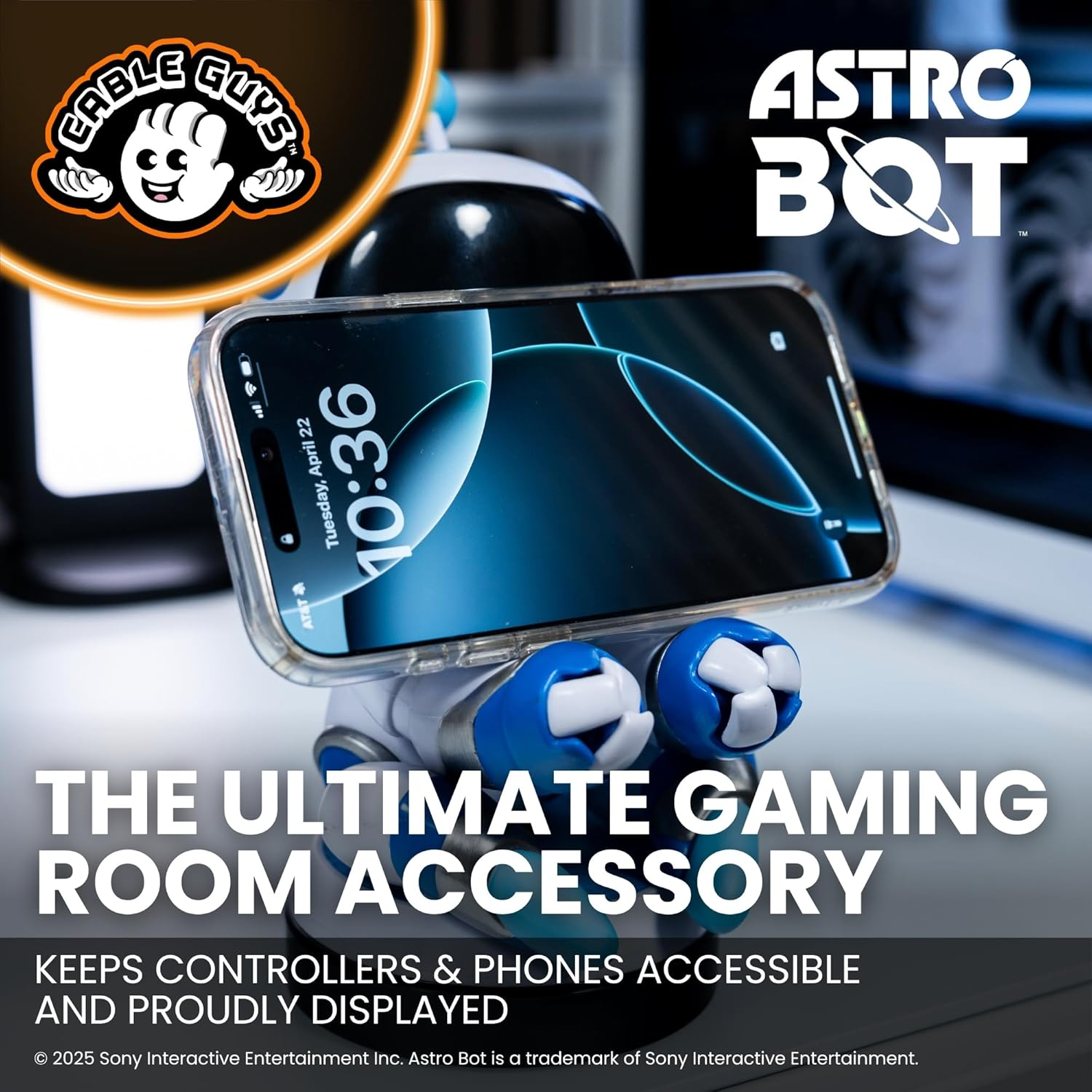 Cable Guys - Sony: Astro Bot Original Controller and Phone Holder (Xbox, Playstation, Nintendo Switch) & Phone (Iphone, Samsung, Google) image number 2