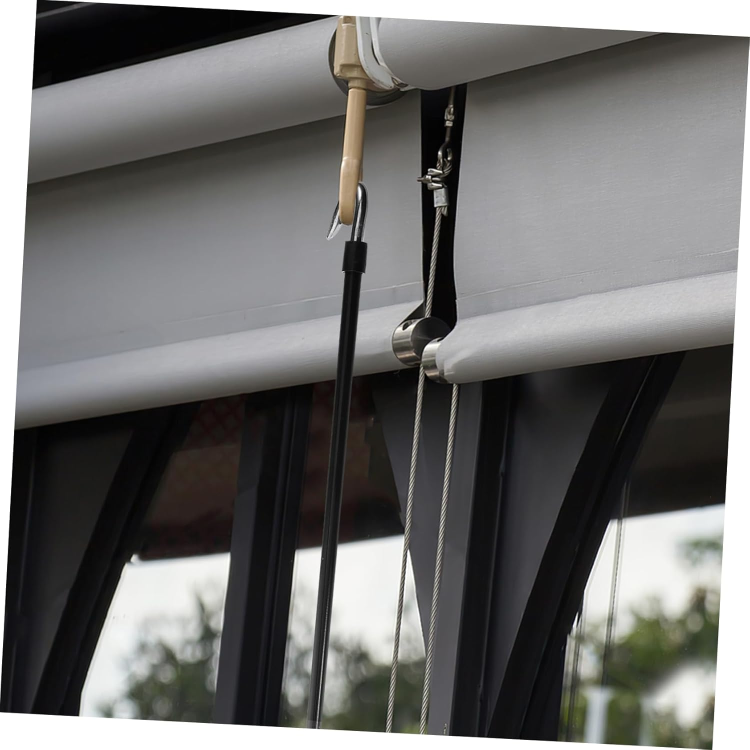 Abaodam Awning Crank Wand Outdoor Canopy Manual Crank Handle Manual Shade Opener Tool for Patio Rv Awnings and Canopy Retraction image number 3