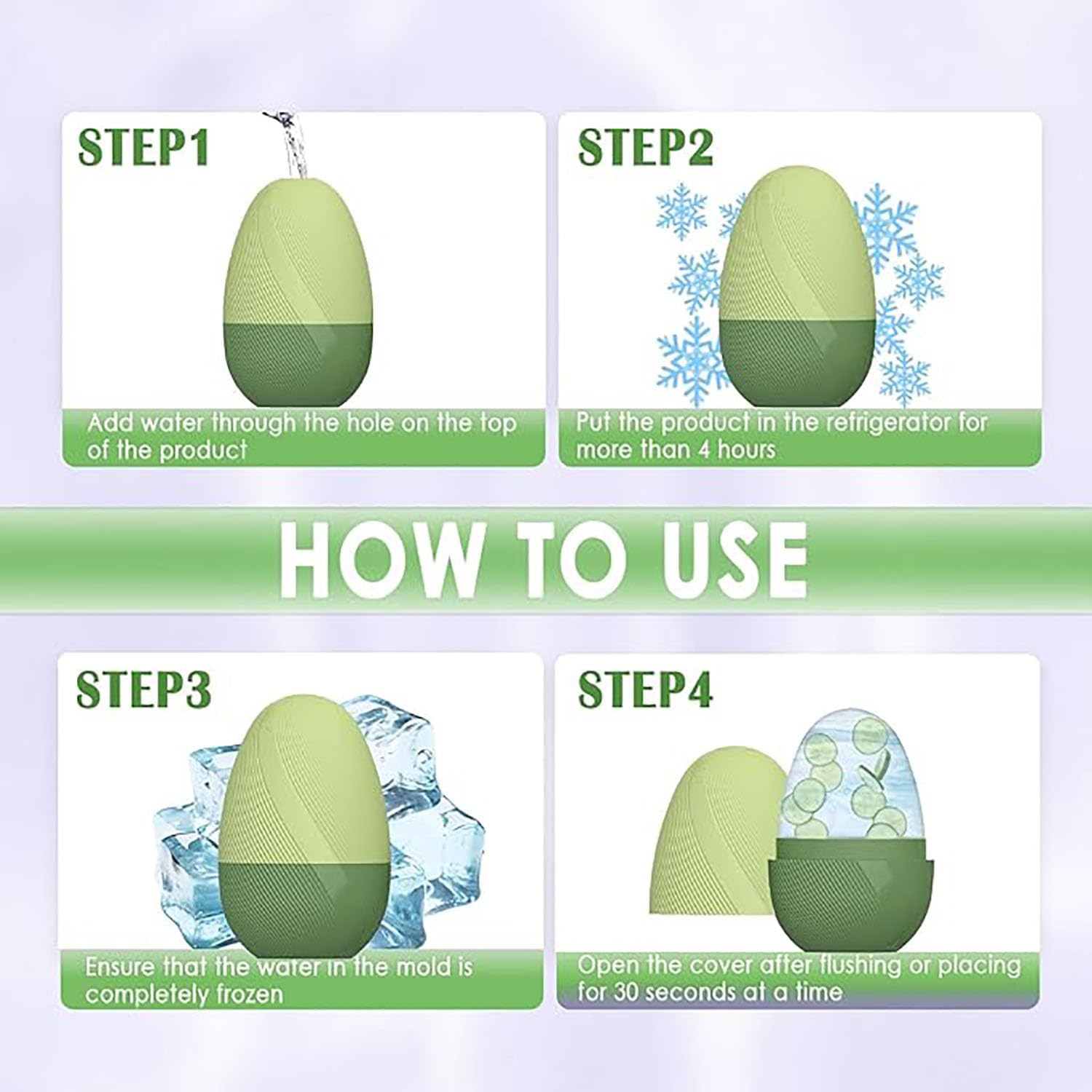 EOMECUIGAO Ice Cube Roller Massager Silicone Ice Roller Massage Lift Firm & Brighten Face (Green) - Pink image number 3